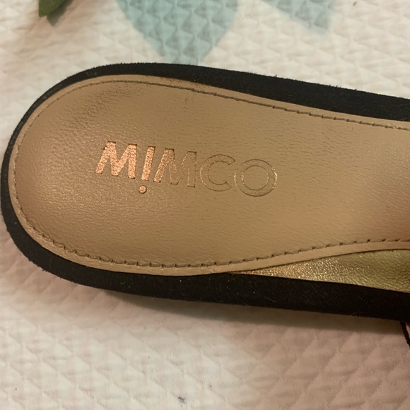 Mimco Black & Silver Epoque Flats Shoes Sz6 Flower Crystals motif stunning🤎 - Picture 4 of 10